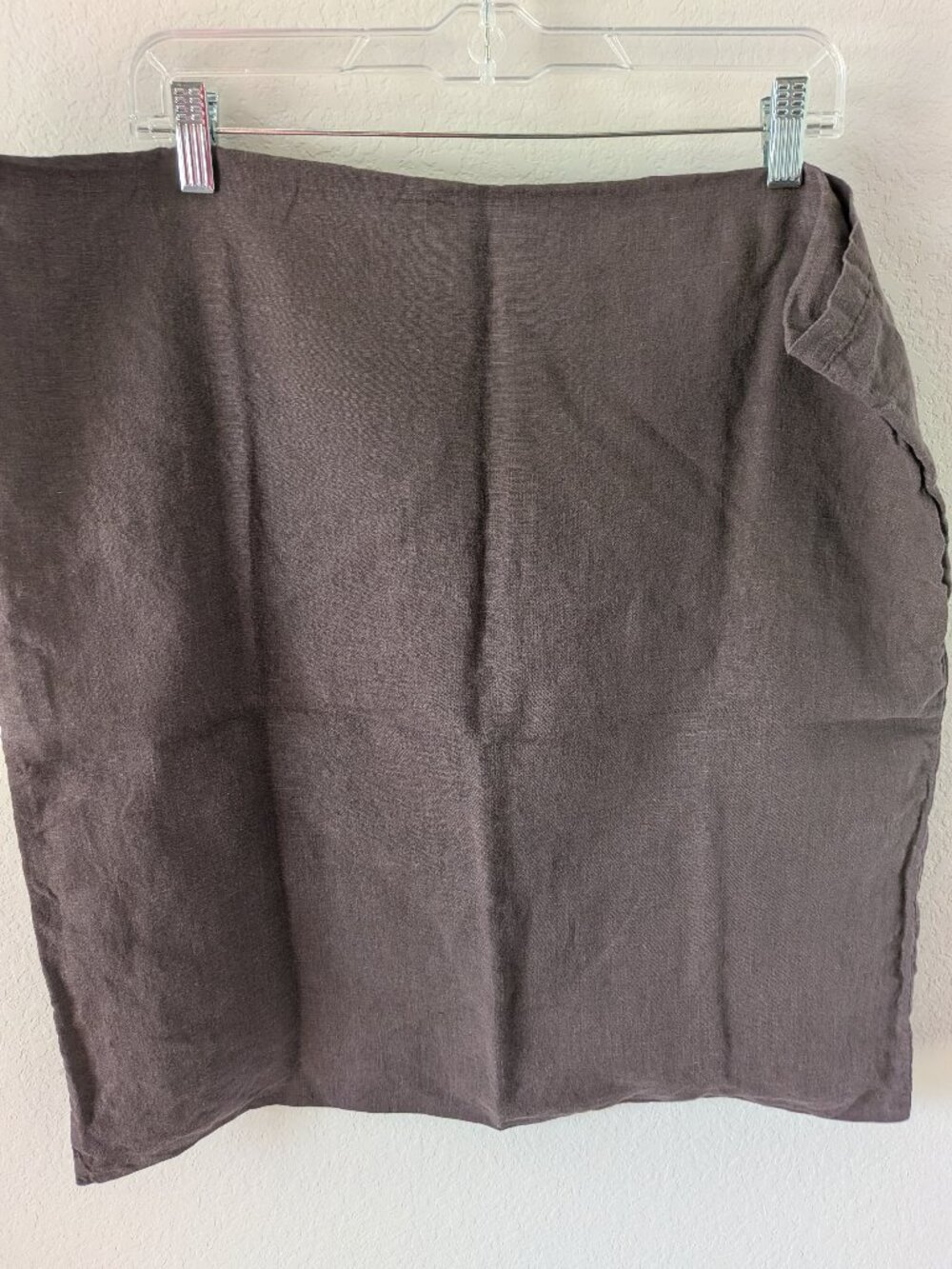 Linen Pillow Cases - PAIR - 22" Square - Dark Brown - NEVER USED